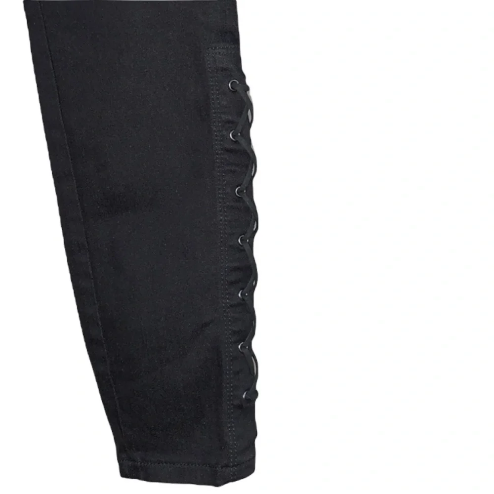 - NWT Anthropologie Black Blank NYC Intro Skinny Jeans faux tie details